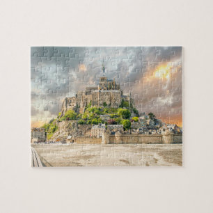 Mont-Saint-Michel, Normandië, Frankrijk Legpuzzel