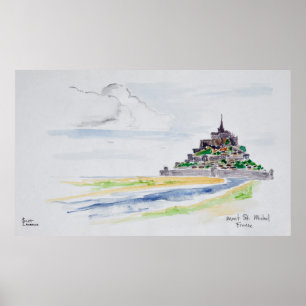 Mont Saint-Michel, Normandië, Frankrijk Poster