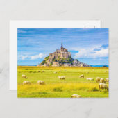 Mont-Saint-Michel, Normandy, Frankrijk Briefkaart (Voorkant / Achterkant)