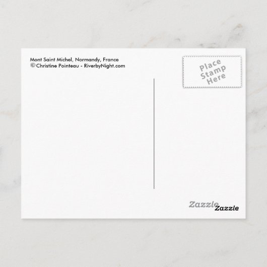 Mont Saint Michel, Normandy, Frankrijk Briefkaart (Achterkant)
