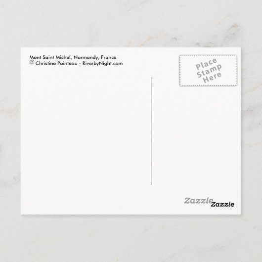 Mont Saint Michel, Normandy, Frankrijk Briefkaart (Achterkant)