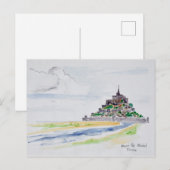 Mont Saint-Michel, Normandy, Frankrijk Briefkaart (Voorkant / Achterkant)