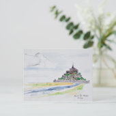 Mont Saint-Michel, Normandy, Frankrijk Briefkaart (Staand voorkant)