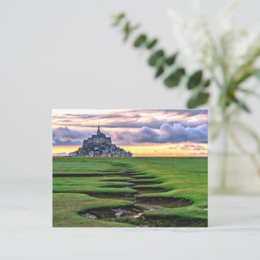 Mont-Saint-Michel, Normandy, Frankrijk Briefkaart (Staand voorkant)