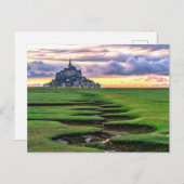 Mont-Saint-Michel, Normandy, Frankrijk Briefkaart (Voorkant / Achterkant)