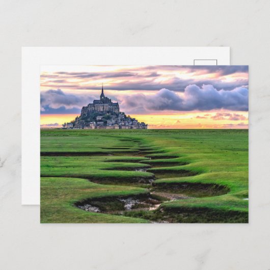 Mont-Saint-Michel, Normandy, Frankrijk Briefkaart (Voorkant / Achterkant)