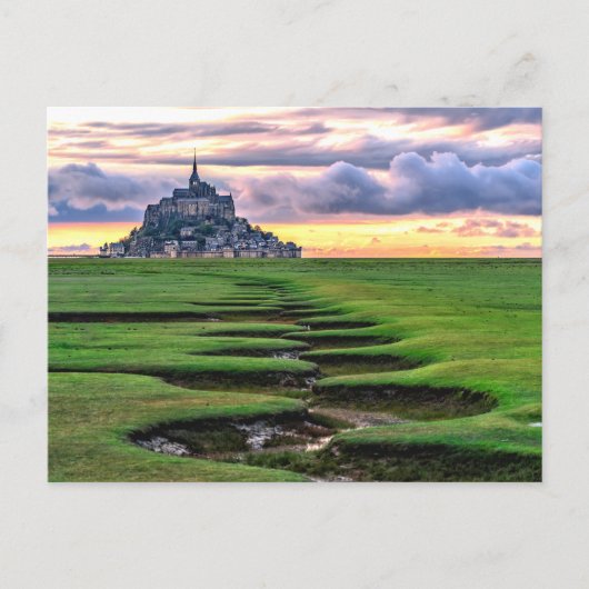 Mont-Saint-Michel, Normandy, Frankrijk Briefkaart (Voorkant)