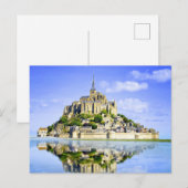 Mont-Saint-Michel, Normandy, Frankrijk Briefkaart (Voorkant / Achterkant)
