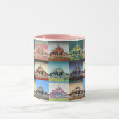 Mont Saint Michel, Normandy, Frankrijk Collage Mok (Midden)