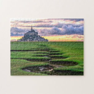 Mont-Saint-Michel, Normandy, Frankrijk Legpuzzel