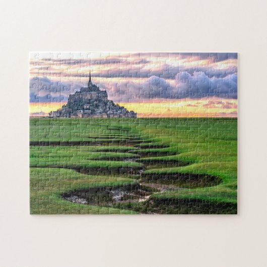 Mont-Saint-Michel, Normandy, Frankrijk Legpuzzel (Horizontaal)