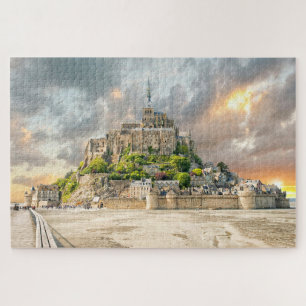 Mont-Saint-Michel, Normandy, Frankrijk Legpuzzel