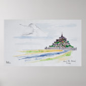 Mont Saint-Michel, Normandy, Frankrijk Poster (Voorkant)