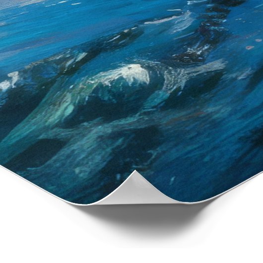 Mont Saint-Michel Olieverfschilderij in Breed Dagl Poster (Hoek)