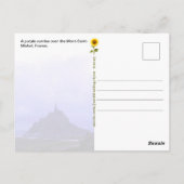 Mont-Saint-Michel Paarse Zonsopgang, Frankrijk - b Briefkaart (Achterkant)