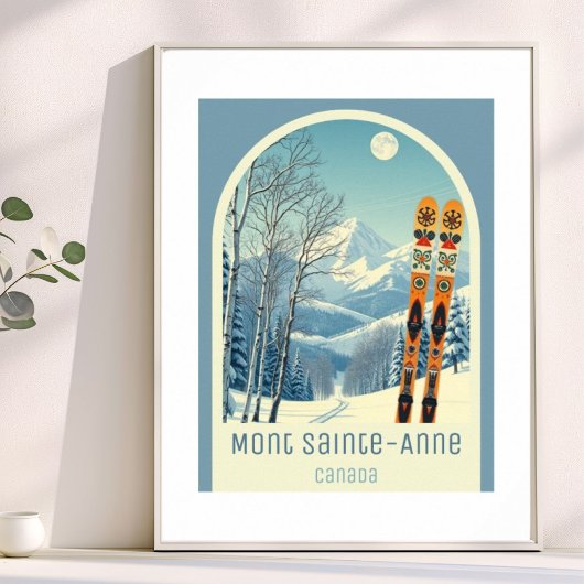 Mont Sainte-Anne Canada skioord Poster