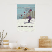 Mont Sainte Anne Quebec Skigebied Reisposter Poster (Keuken)