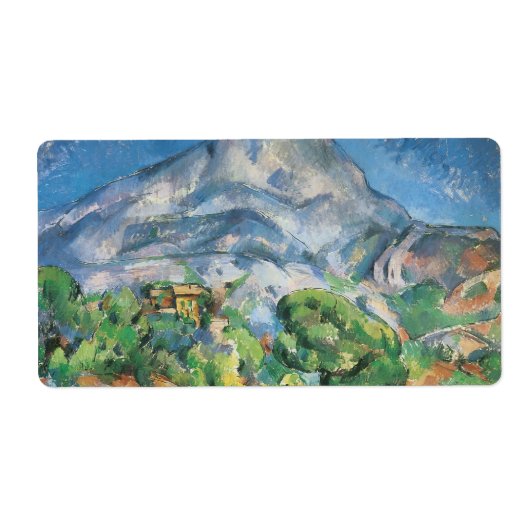 Mont Sainte Victoire Above Tholonet, Paul Cezanne Etiket (Voorkant)