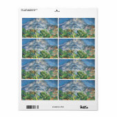 Mont Sainte Victoire Above Tholonet, Paul Cezanne Etiket (Full Sheet)