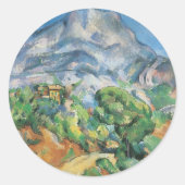 Mont Sainte Victoire Above Tholonet, Paul Cezanne Ronde Sticker (Voorkant)