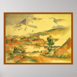 Mont Sainte Victoire door Paul Cezanne, Vintage Ku Poster
