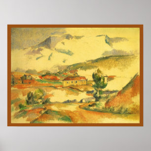 Mont Sainte Victoire door Paul Cezanne, Vintage Ku Poster