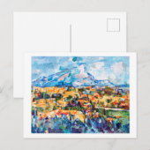 Mont Sainte-Victoire, Paul Cezanne Briefkaart (Voorkant / Achterkant)