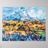 Mont Sainte-Victoire, Paul Cezanne Poster (Voorkant)