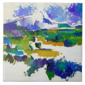 Mont Sainte-Victoire, Paul Cezanne Tegeltje (Voorkant)