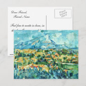 Mont Sainte-Victoire van Paul Cézanne (beste kwali Briefkaart (Voorkant / Achterkant)