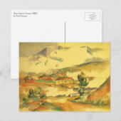 Mont Sainte Victoire van Paul Cezanne,  kunst Briefkaart (Voorkant / Achterkant)