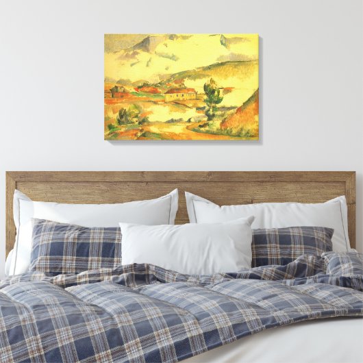 Mont Sainte Victoire van Paul Cezanne,  kunst Canvas Afdruk (Insitu (Slaapkamer))