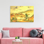 Mont Sainte Victoire van Paul Cezanne,  kunst Canvas Afdruk (Insitu (Woonkamer))