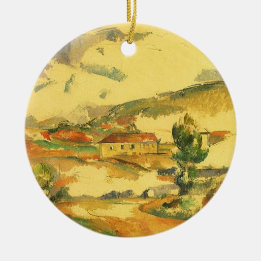 Mont Sainte Victoire van Paul Cezanne, kunst Keramisch Ornament (Voorkant)