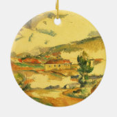 Mont Sainte Victoire van Paul Cezanne, kunst Keramisch Ornament (Achterkant)