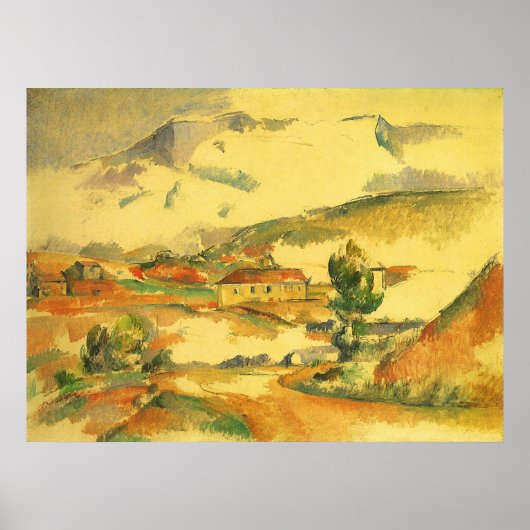 Mont Sainte Victoire van Paul Cezanne,  kunst Poster (Voorkant)