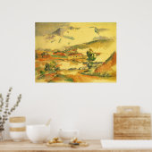 Mont Sainte Victoire van Paul Cezanne,  kunst Poster (Keuken)