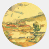 Mont Sainte Victoire van Paul Cezanne,  kunst Ronde Sticker (Voorkant)