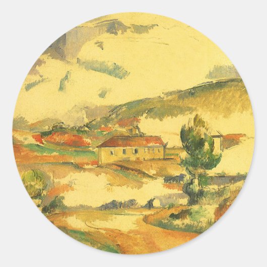 Mont Sainte Victoire van Paul Cezanne,  kunst Ronde Sticker (Voorkant)