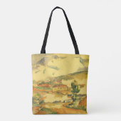 Mont Sainte Victoire van Paul Cezanne,  kunst Tote Bag (Achterkant)