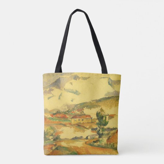 Mont Sainte Victoire van Paul Cezanne, kunst Tote Bag (Achterkant)