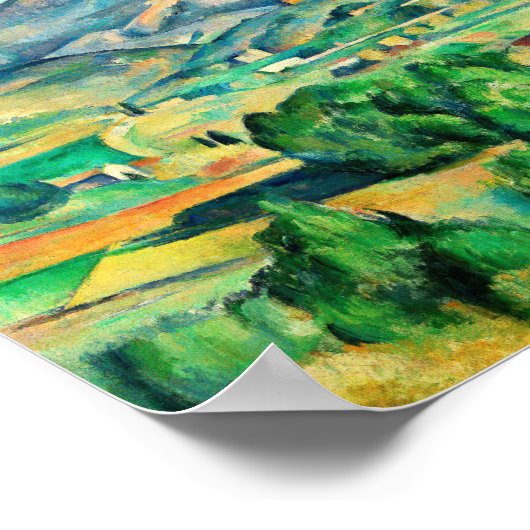 Mont Sainte-Victoire van Paul Cezanne Poster (Hoek)