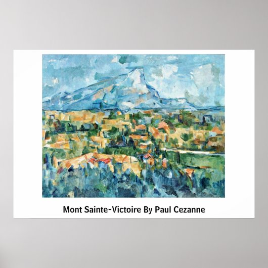 Mont Sainte-Victoire van Paul Cezanne Poster (Voorkant)