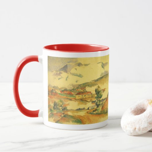 Mont Sainte Victoire van Paul Cezanne, Vintage Kun Mok (Met donut)