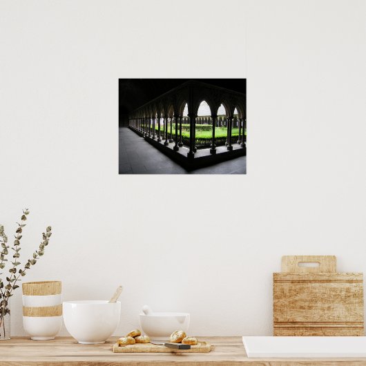 Mont-St.-Michel Cloister Poster (Keuken)