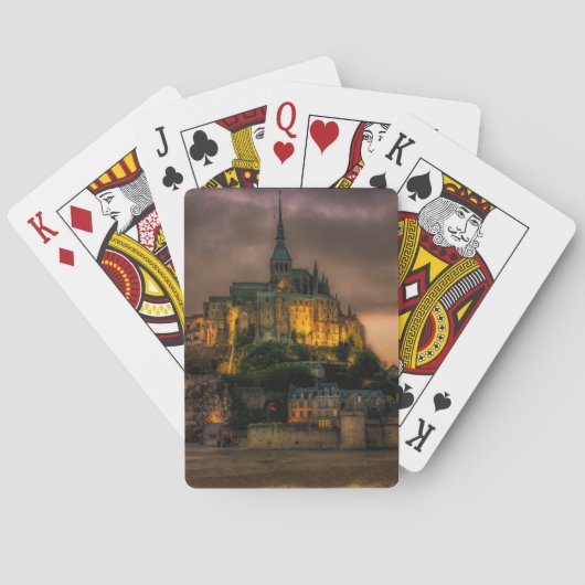 Mont St Michel Eiland Kerk Normandië Pokerkaarten (Achterkant)