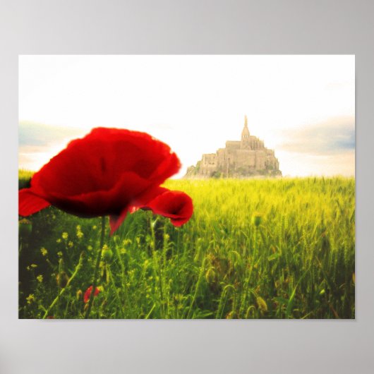 Mont St Michel France Fairy Tale Castle Poster (Voorkant)