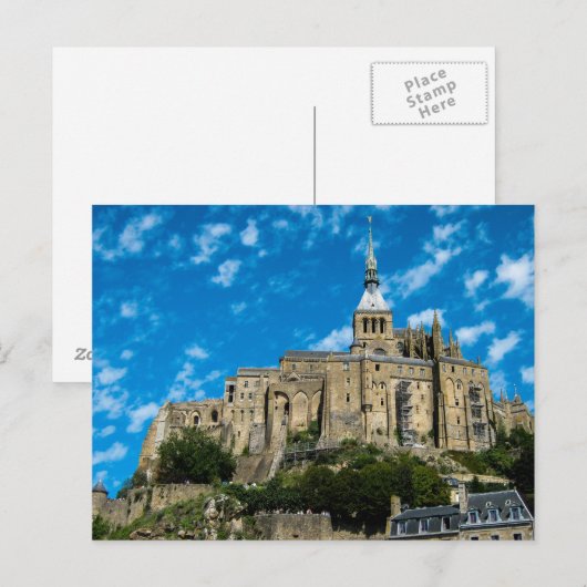 Mont St Michel, Frankrijk - Briefkaart (Voorkant / Achterkant)