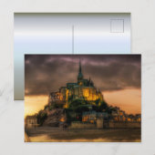 Mont St Michel Island Church Normandy Briefkaart (Voorkant / Achterkant)