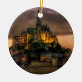 Mont St Michel Island Church Normandy Keramisch Ornament